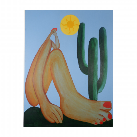 Vrouw met cactus