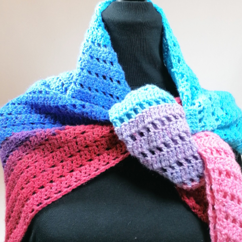 Driekantige sjaal in 6 kleuren