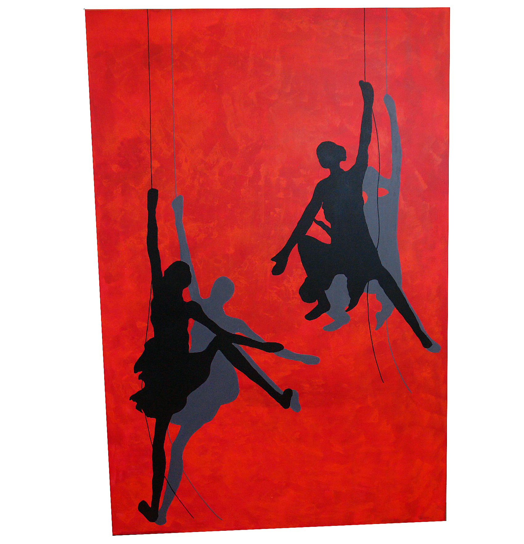 Schilderij Rood silhouetten 1
