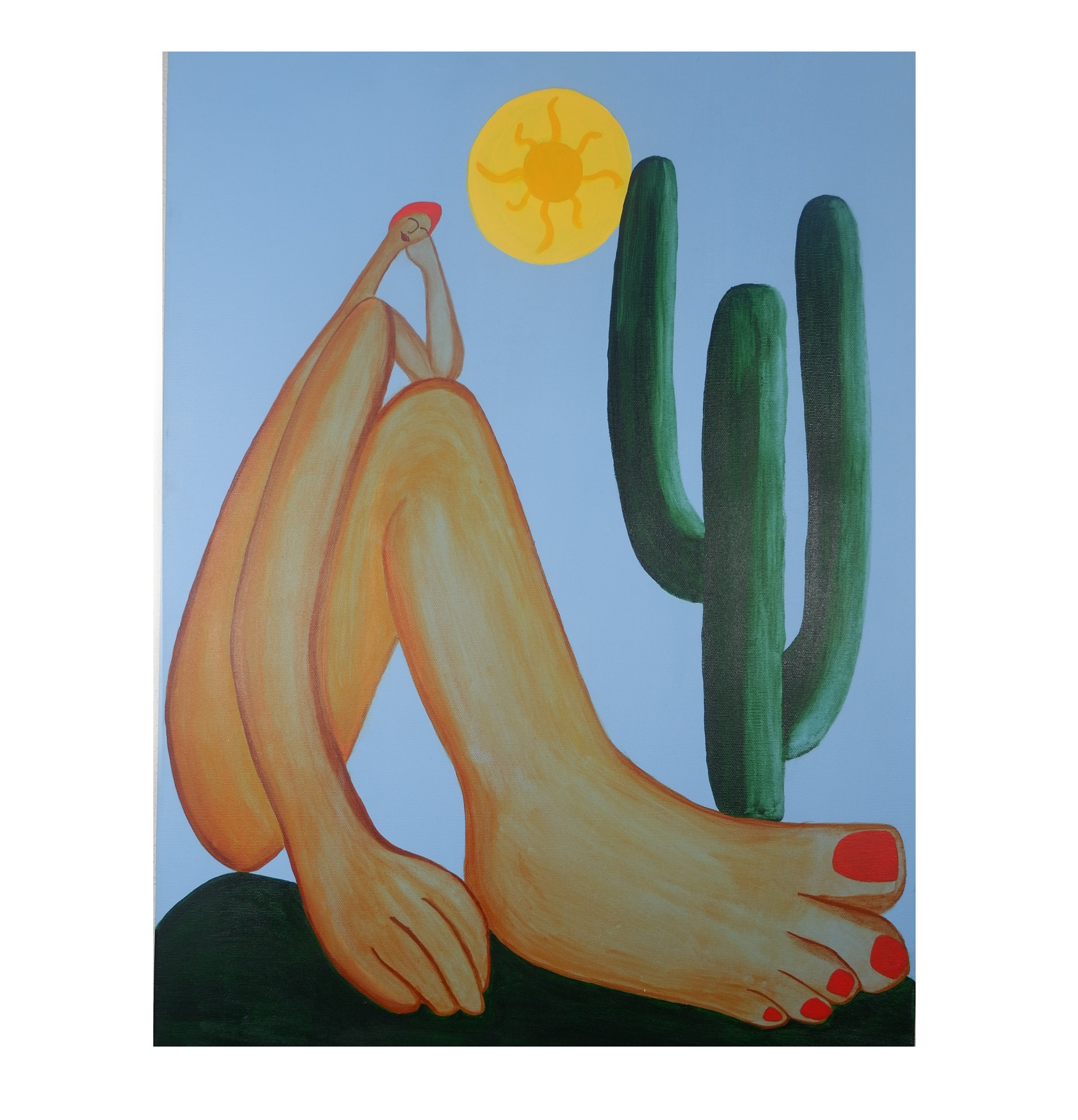 Vrouw met cactus