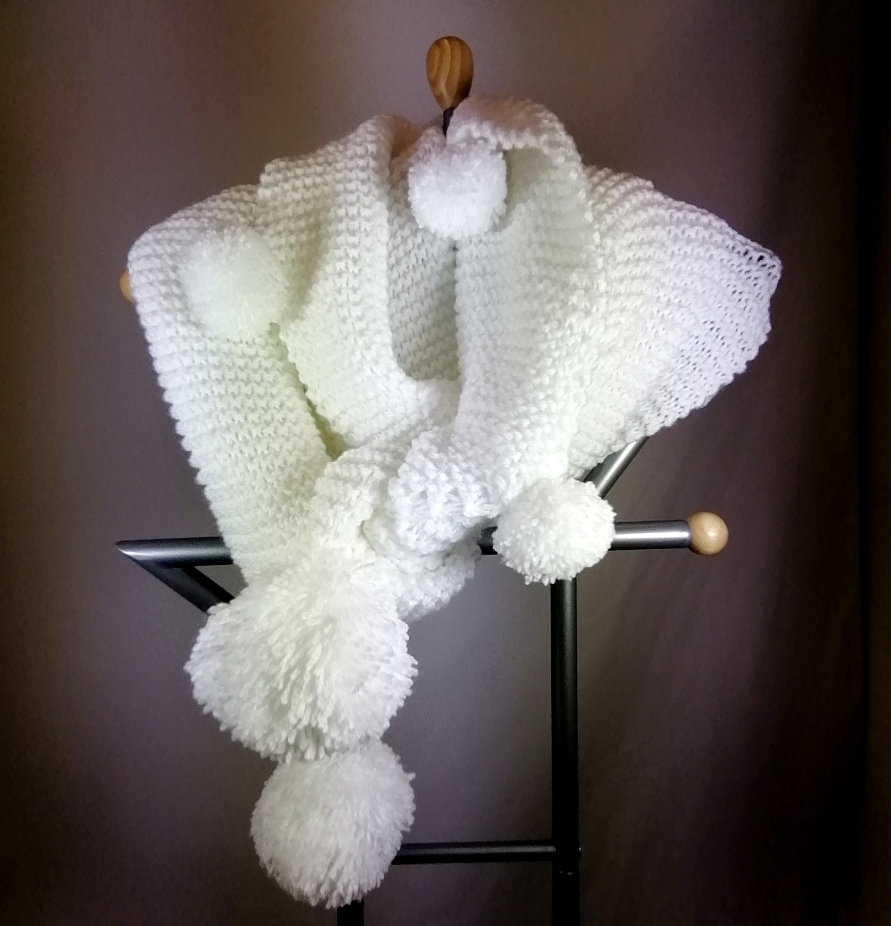 Witte sjaal met pompoenen
