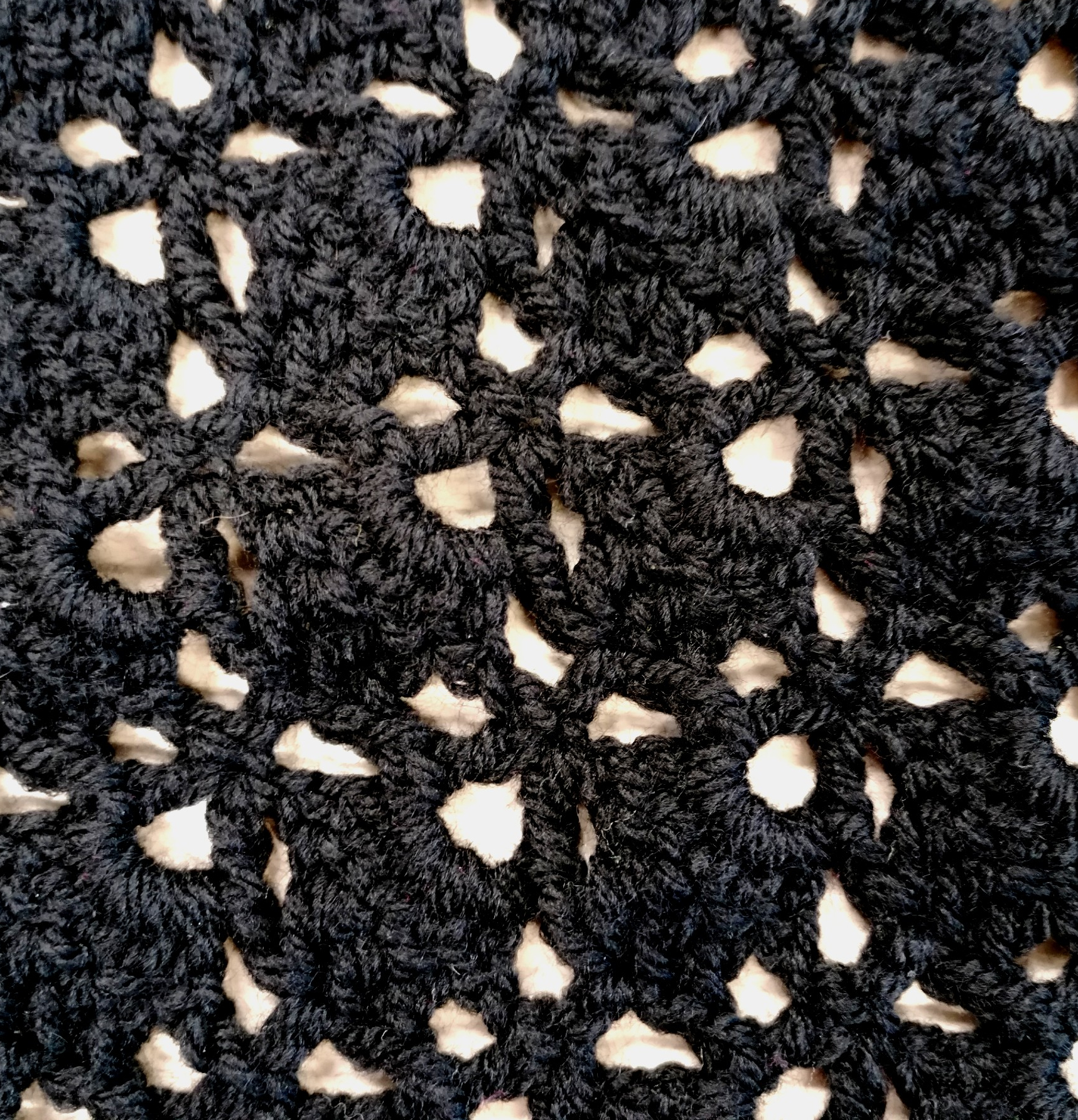 Close up zwarte omslagdoek