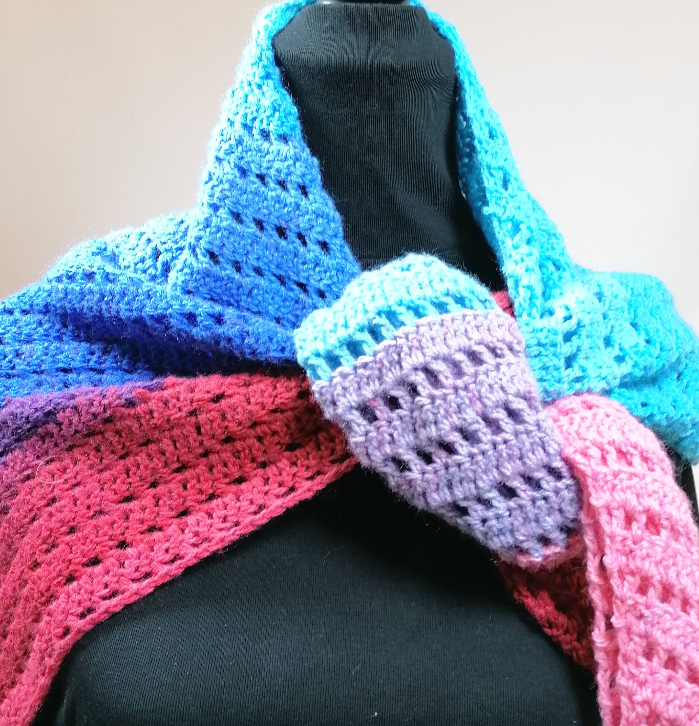 Driekantige sjaal in 6 kleuren