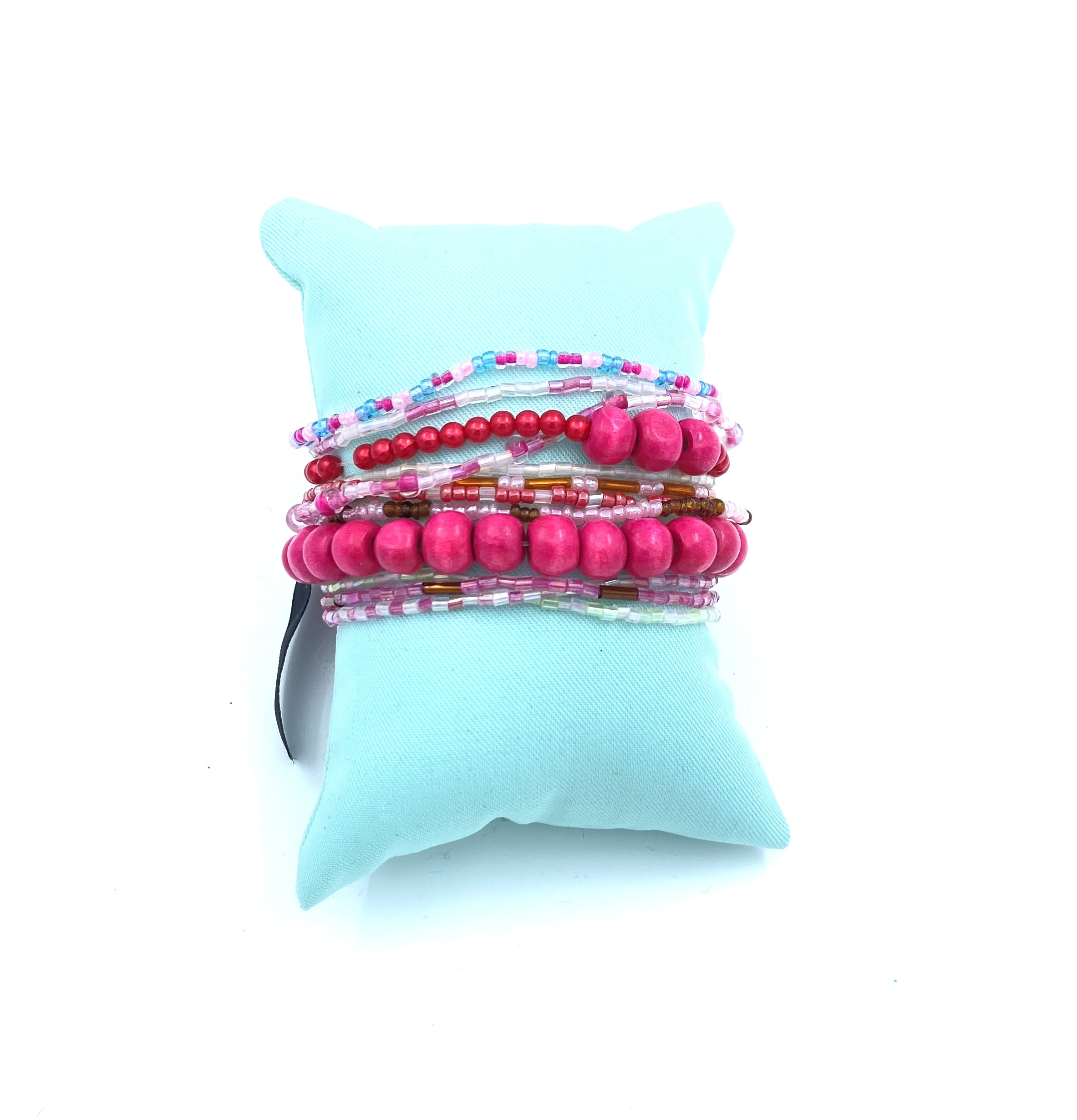 Kralen armband roze